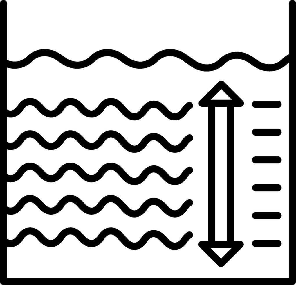 Depth Line Icon vector