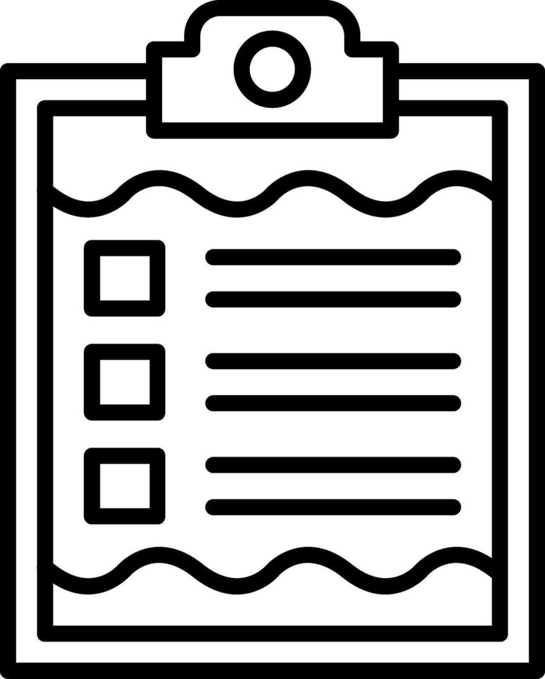 Clipboard Line Icon vector