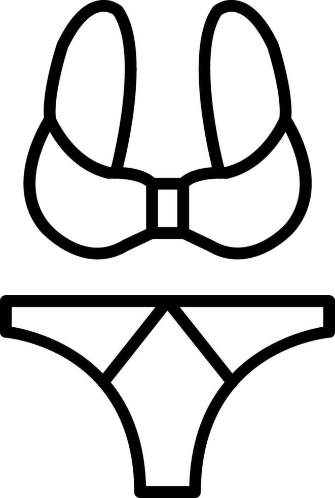 Swimsuit Line Icon vector