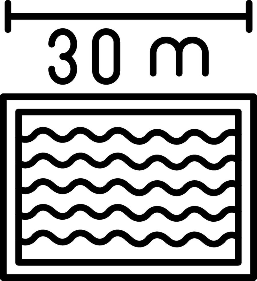 Distance Line Icon vector