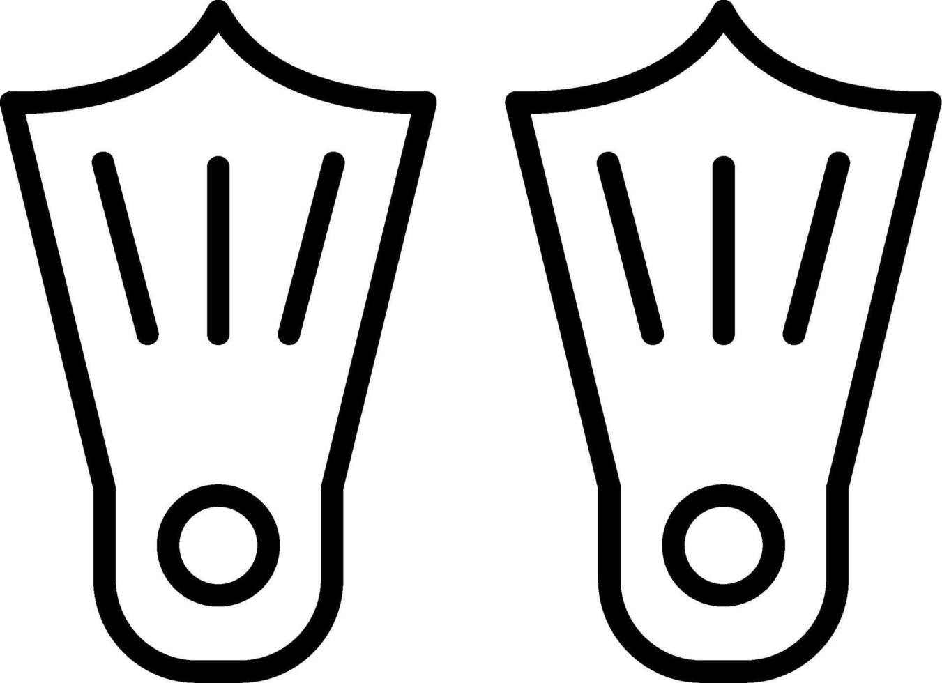 Swimming Fins Line Icon vector