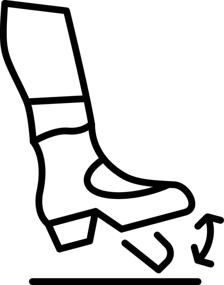 Ankle Flex Line Icon vector