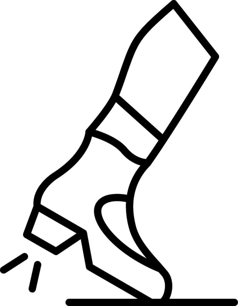Flamenco Tap Line Icon vector