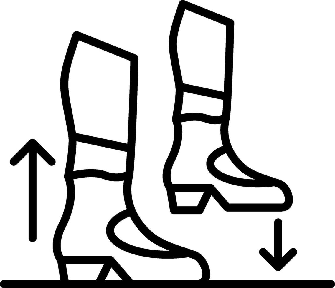 Step Line Icon vector