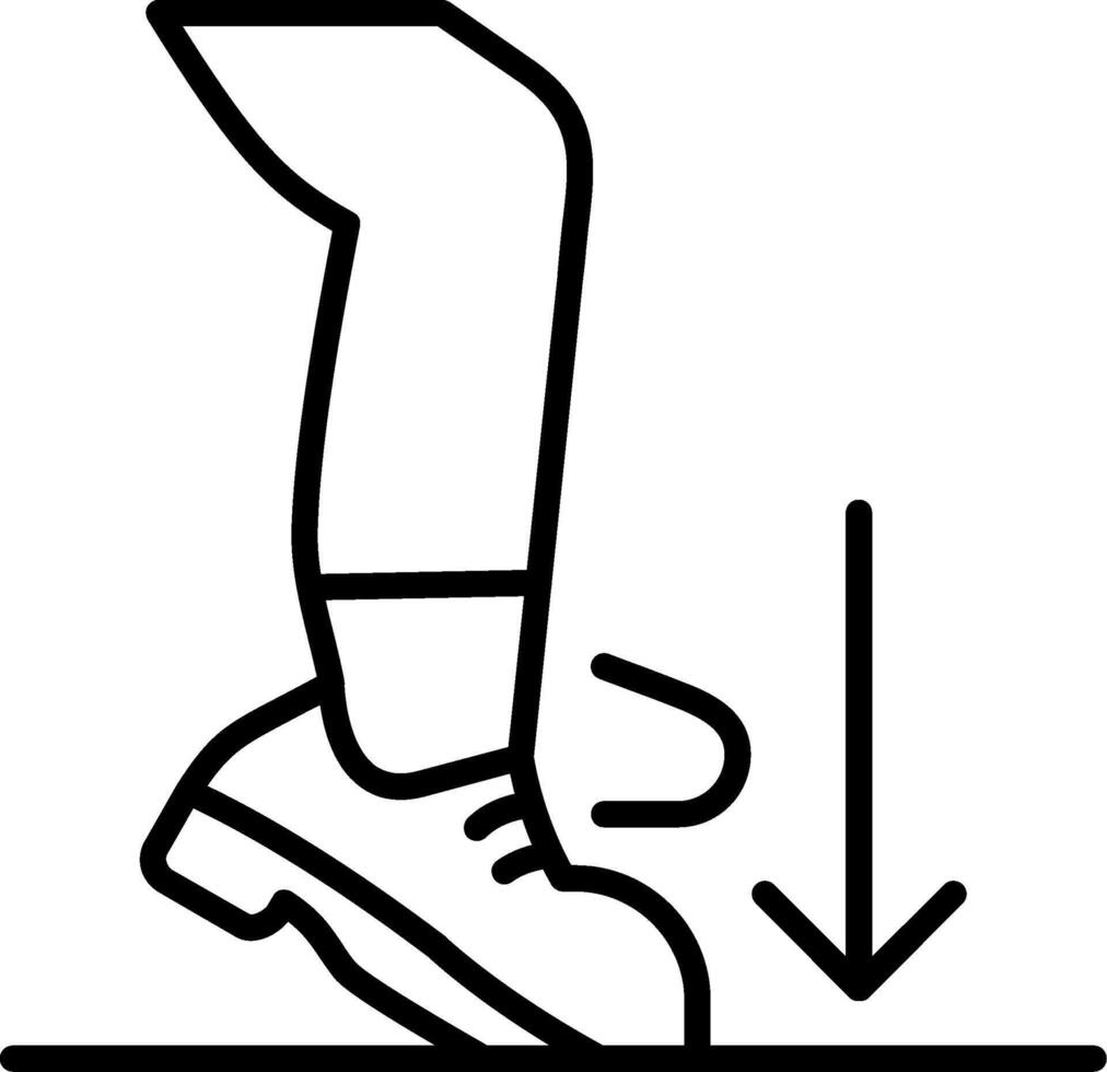 Ball Dig Line Icon vector