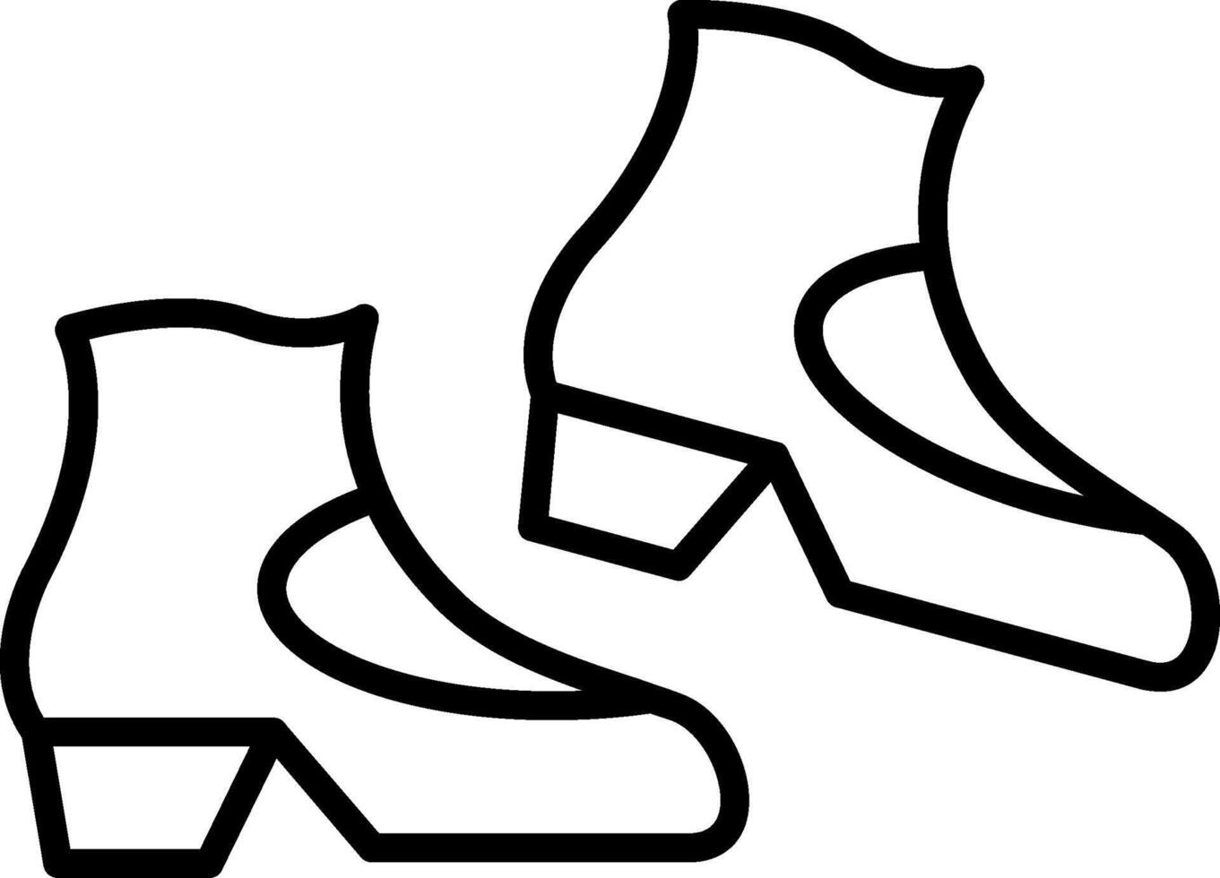 Tap Boots Line Icon vector