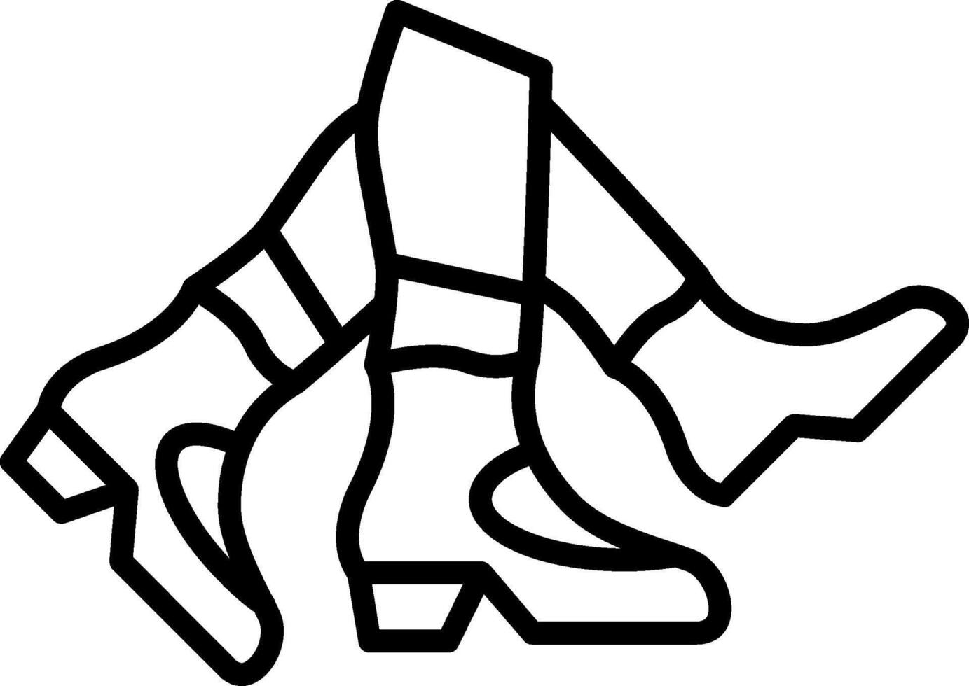 Toe Beat Line Icon vector
