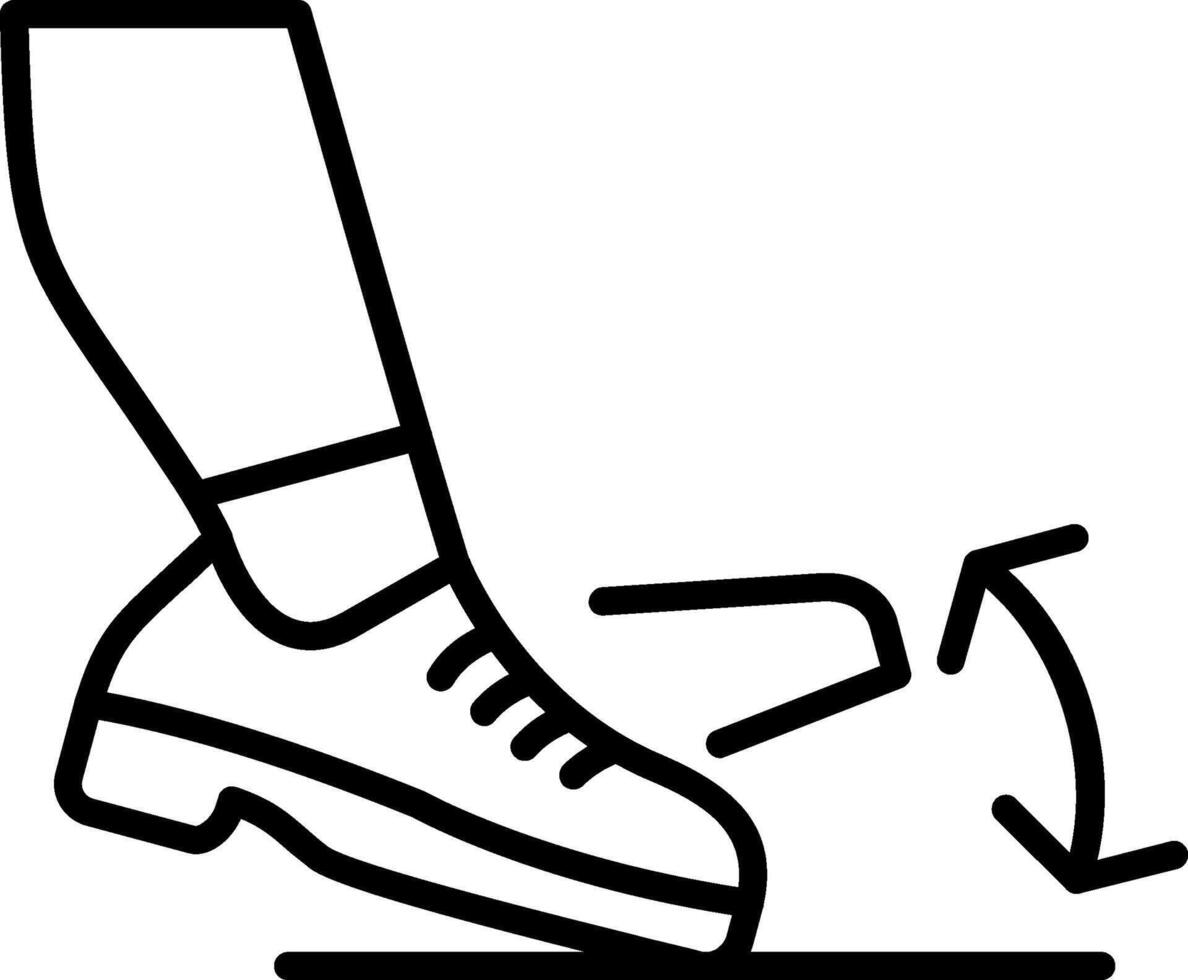 Toe Tap Line Icon vector