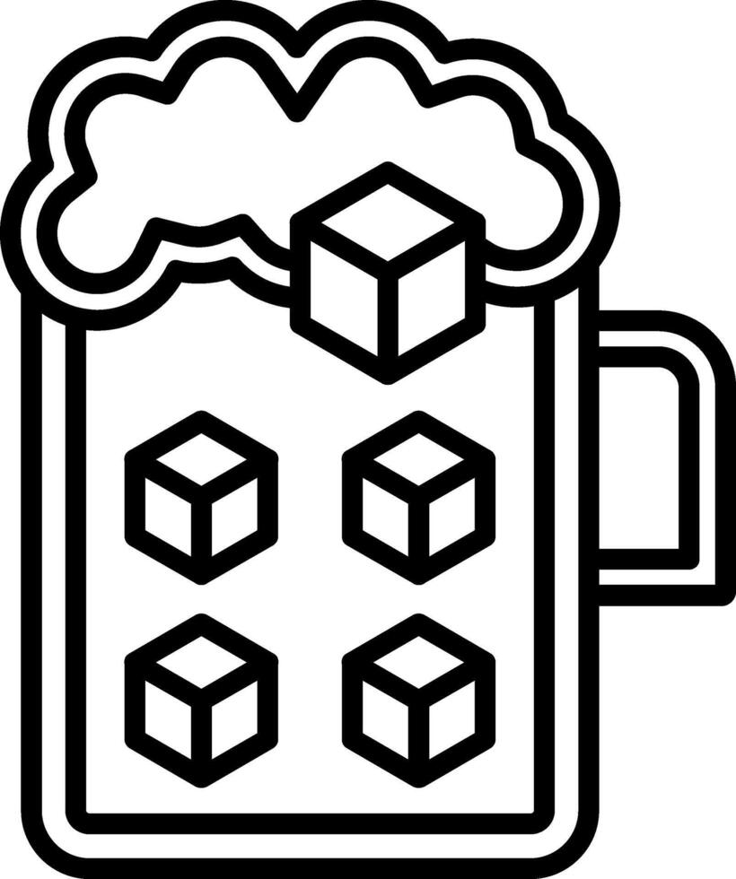 Cold Beer Line Icon vector