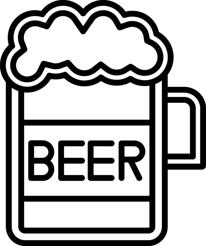 Beer Line Icon vector