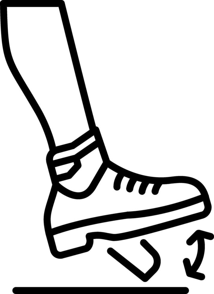 Ankle Flex Line Icon vector