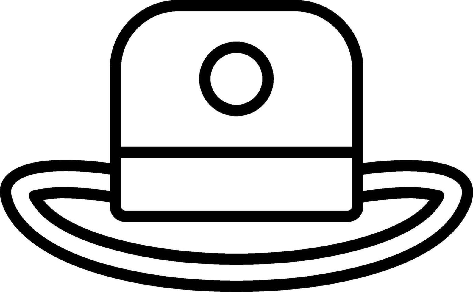 Cowboy Hat Line Icon vector