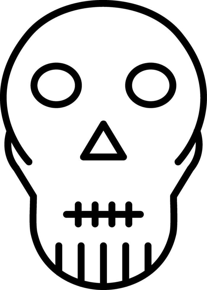 Skull Line Icon vector