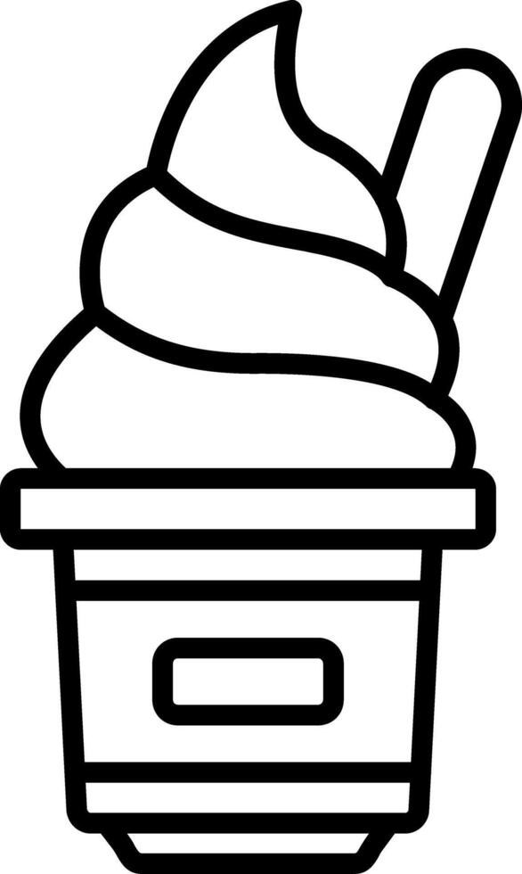 Ice Cold Line Icon vector