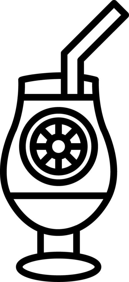 Cocktail Line Icon vector