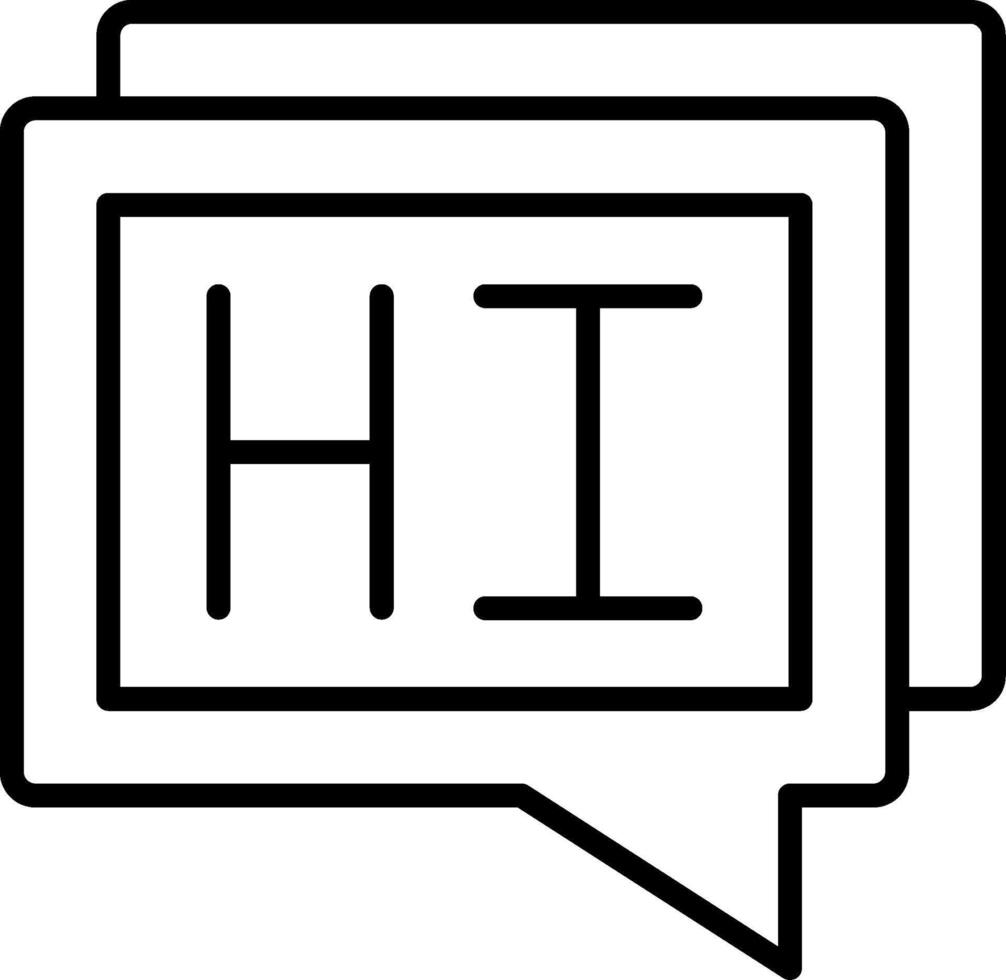 Hi Line Icon vector