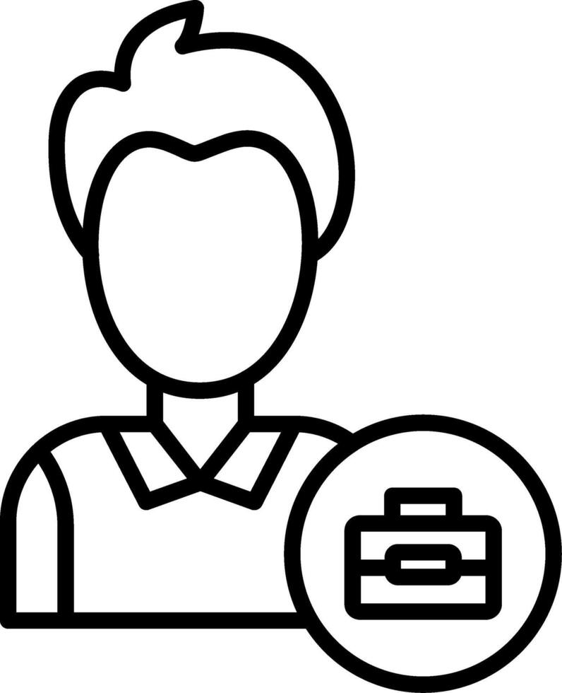 Employment Line Icon vector