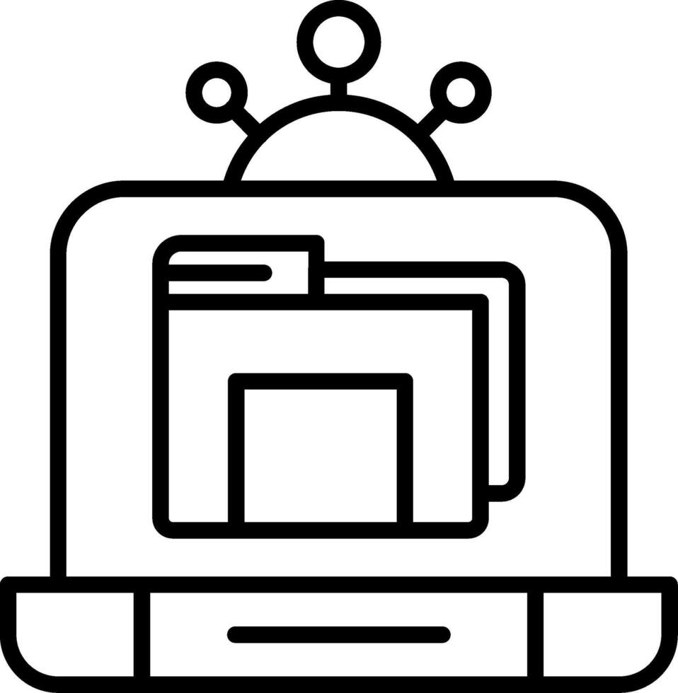 Files Exchange Line Icon vector