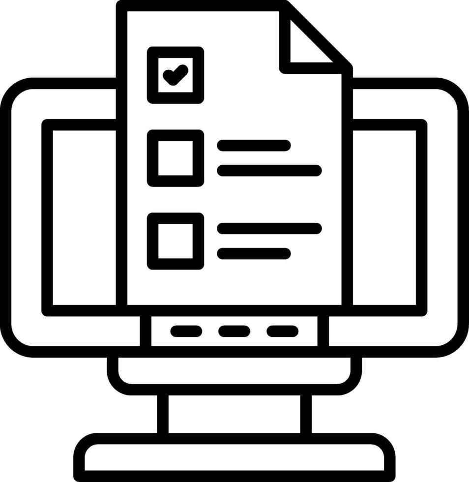 Brief Line Icon vector