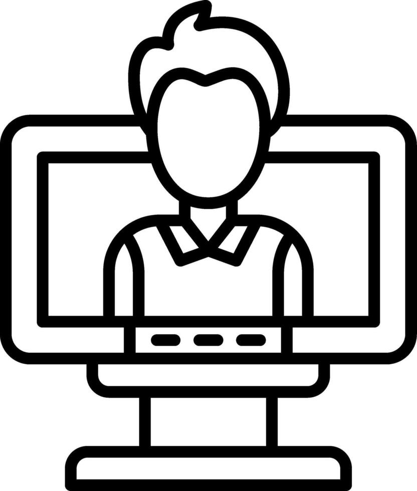Freelancer Line Icon vector