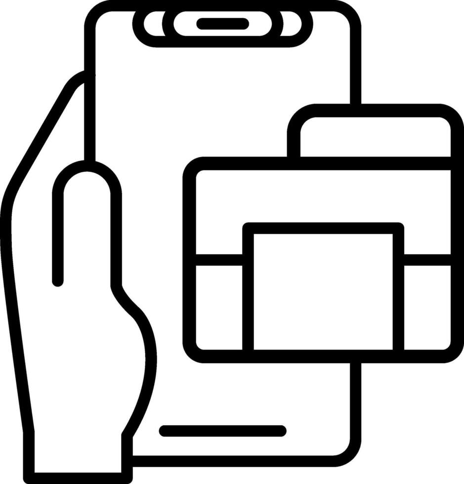 Folder Line Icon vector