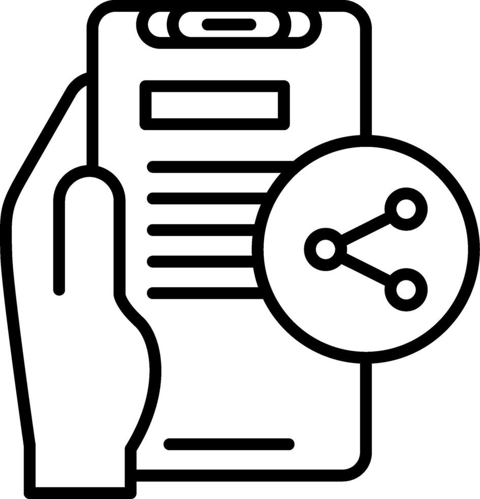 Share Line Icon vector