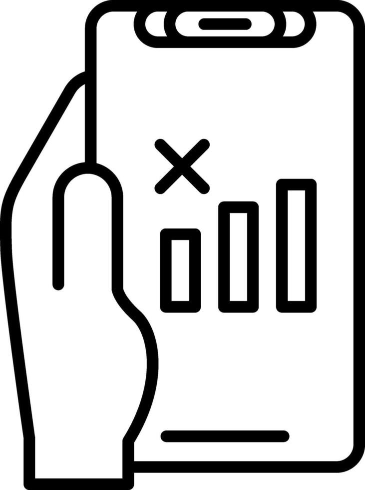 No Signal Line Icon vector