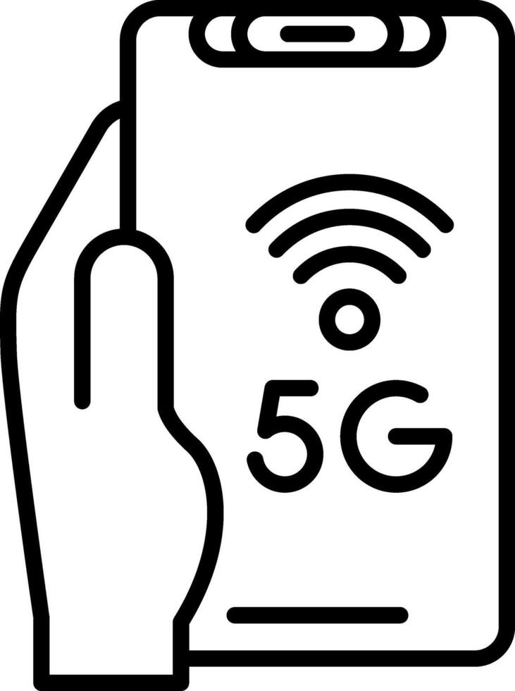5g Line Icon vector