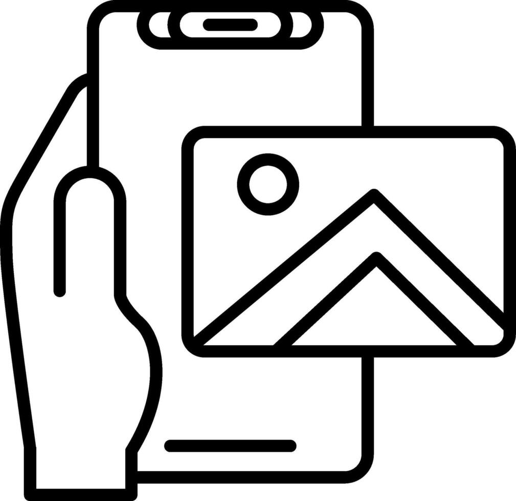 Photo Line Icon vector