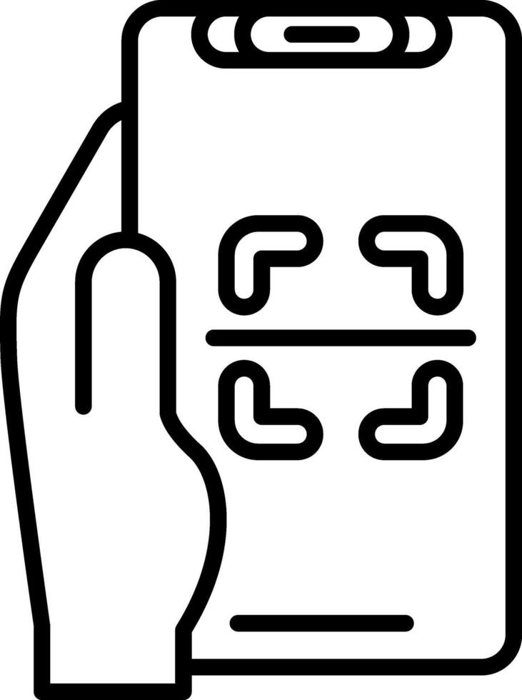 Scanner Line Icon vector