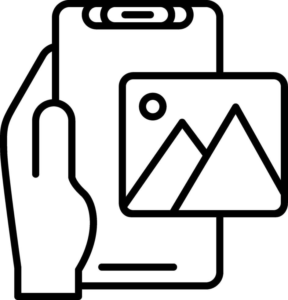 Gallery Line Icon vector