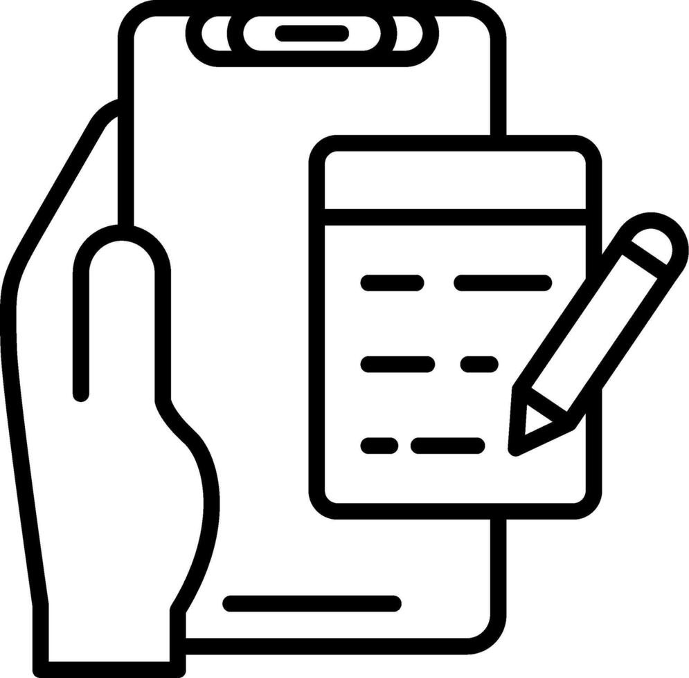 Edit Line Icon vector