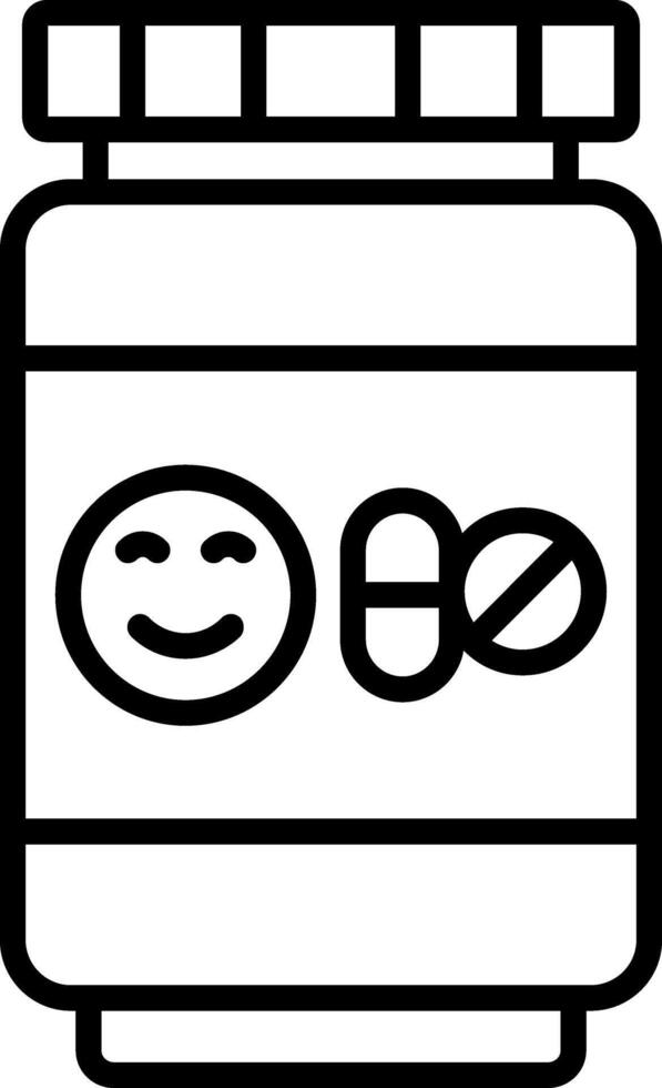 Antidepressant Line Icon vector