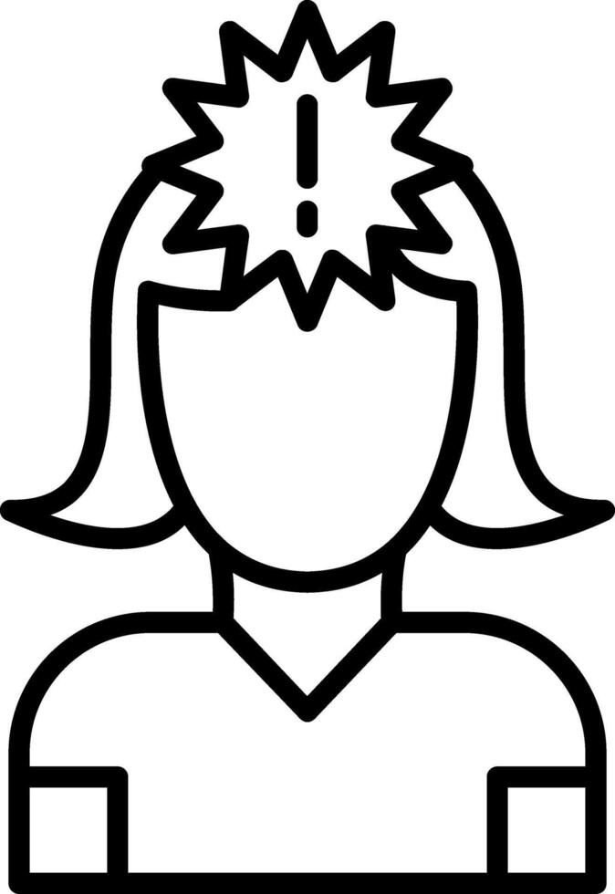 Panic Line Icon vector