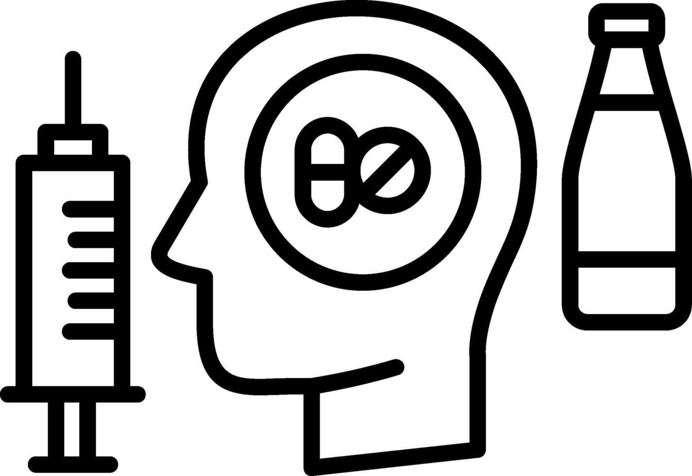 Addiction Line Icon vector