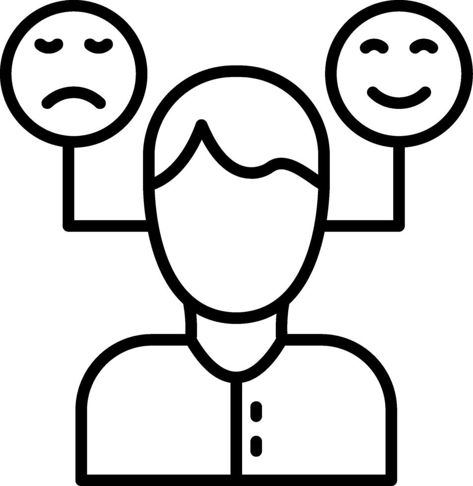 Emotions Line Icon vector