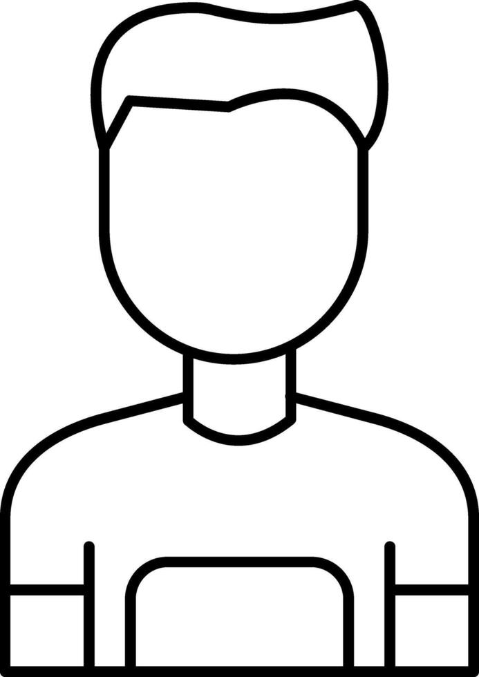 icono de línea de usuario vector