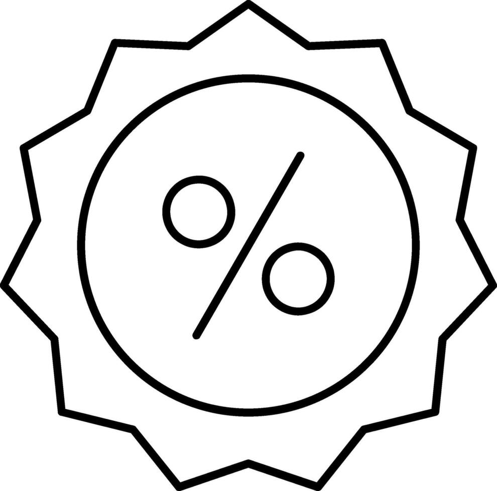 Discount Line Icon vector