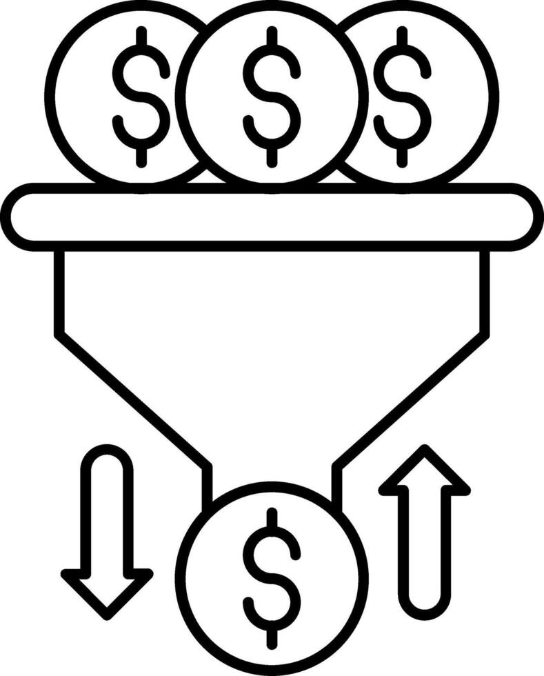 Cash Sales Pipeline Icon vector