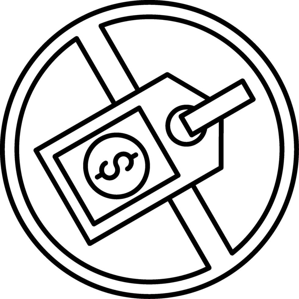 No Sales Icon vector