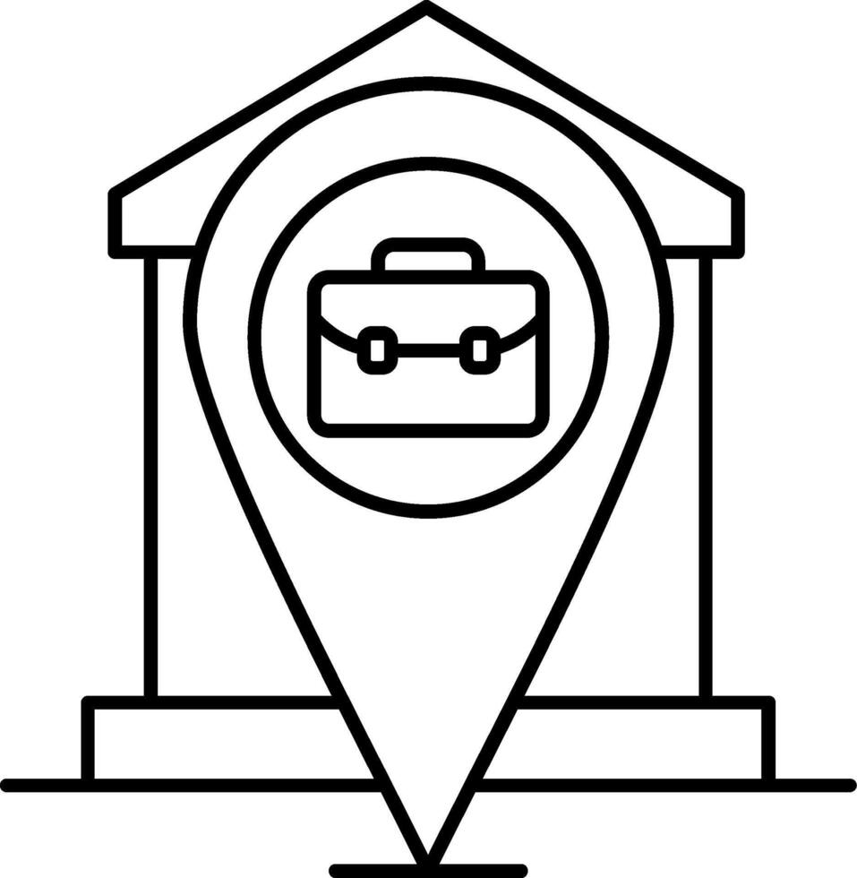 Remote Working Line Icon vector