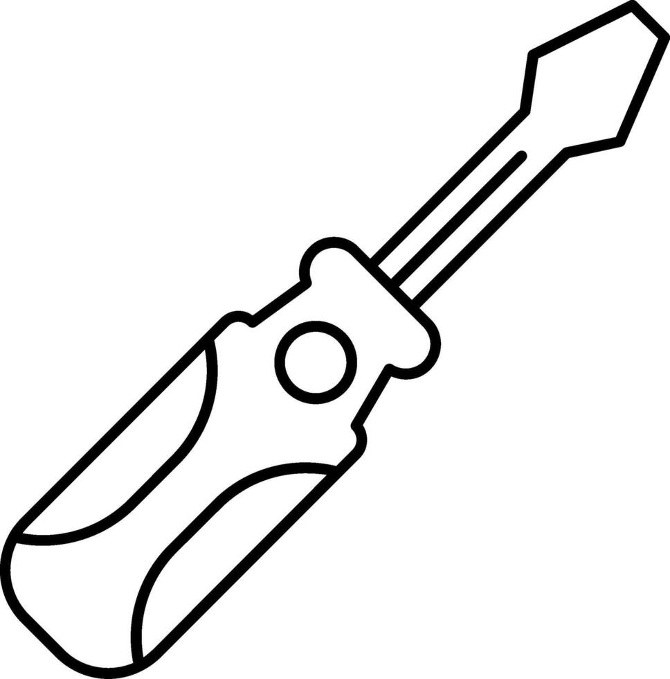 Screwdrive Line Icon vector