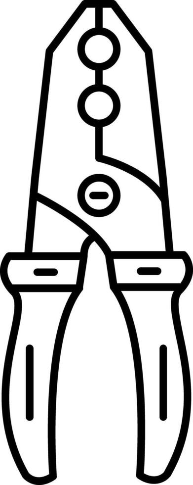 Wire Stripper Line Icon vector