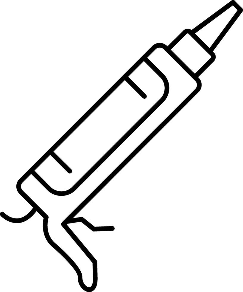 Sealant Gun Line Icon vector