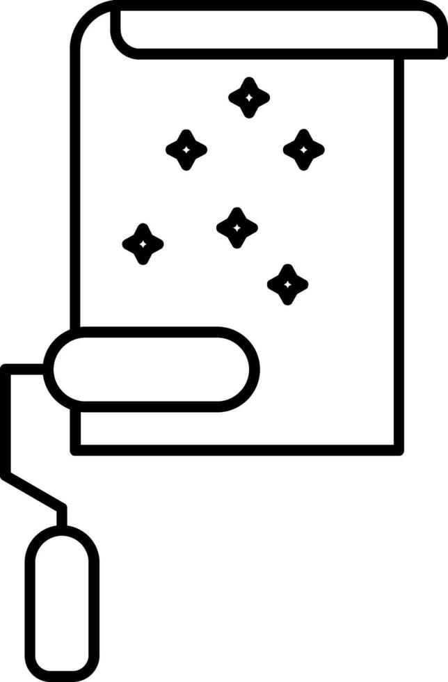 Wallpaper Line Icon vector