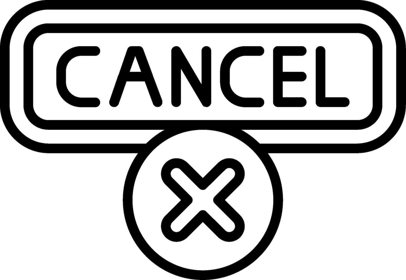 Cancel Line Icon vector