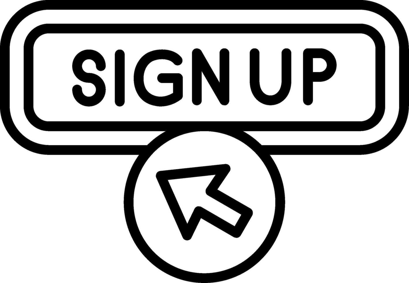 Sign Up Line Icon vector