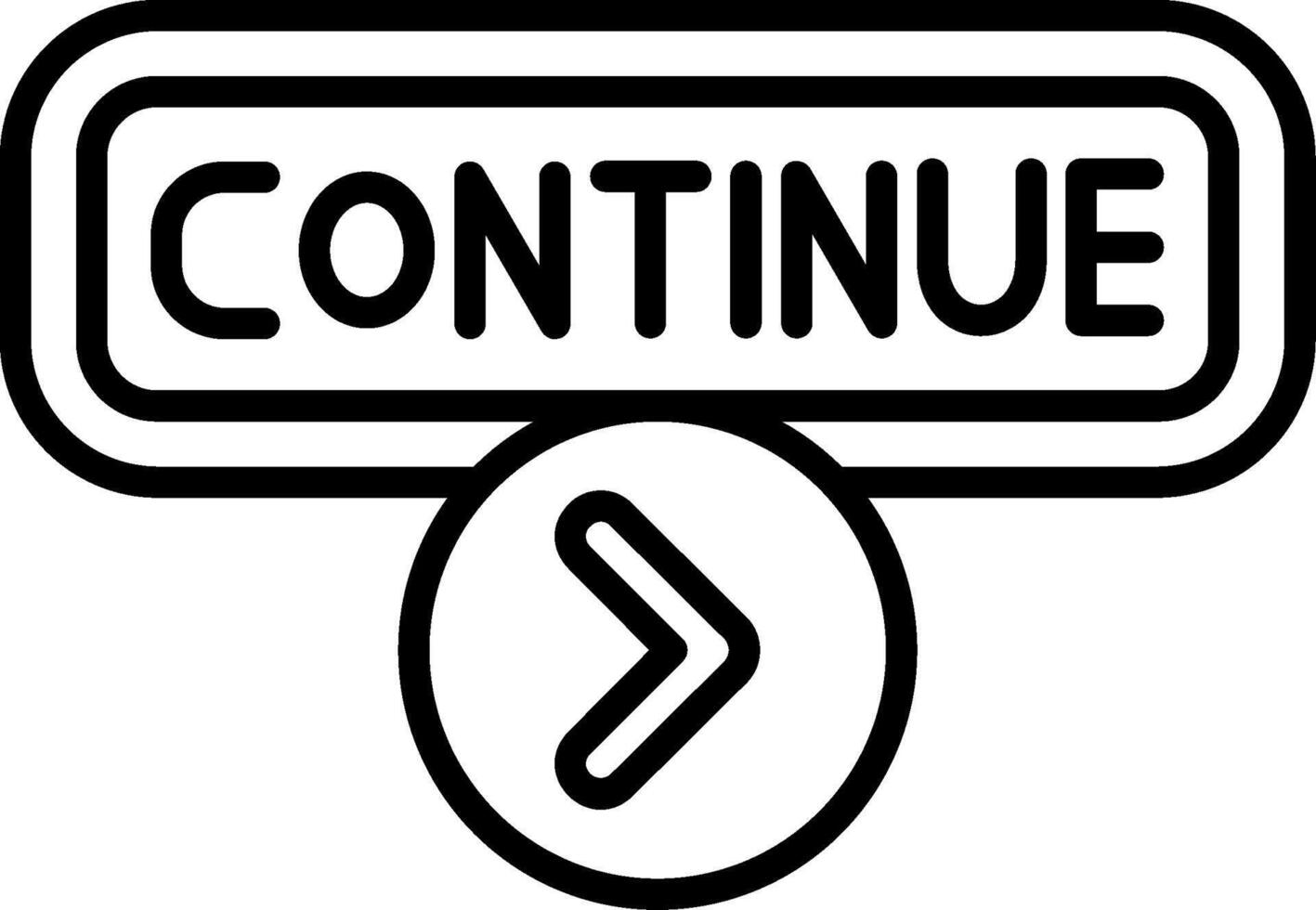 Continue Line Icon vector