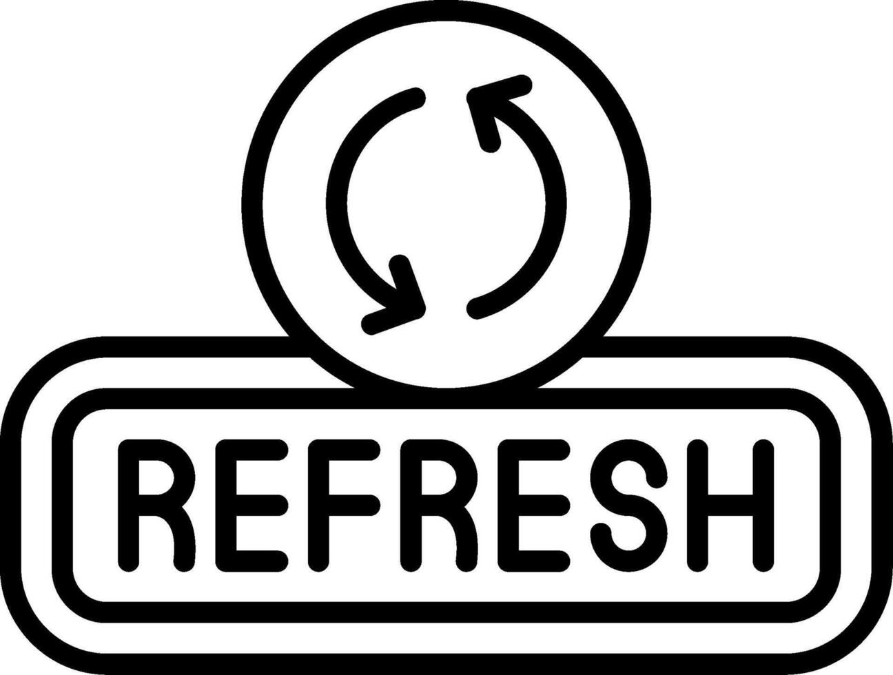 Refresh Line Icon vector
