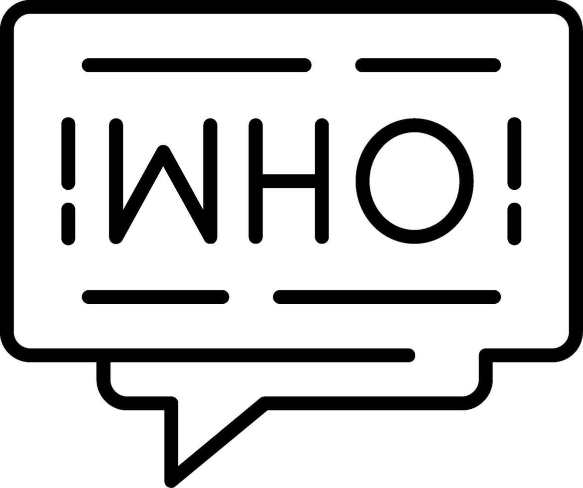 Who Line Icon vector